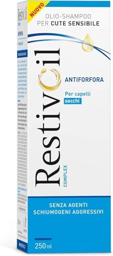 RestivOil Complex Shampoo antiforfora per capelli - Olio fisiologico con azione antiseborroica e anti prurito - Per capelli secchi - 250 ml