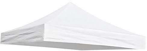 HomeDecTime Toile de Toit de Rechange pour Pavillon Tonnelle Tente - Blanc, 3x3m