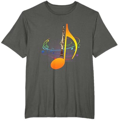 Clarinette Musicien Note de Musique Clarinettiste T-Shirt
