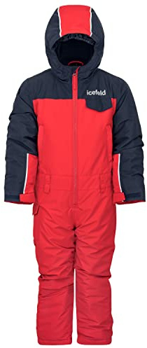 icefeld Mono de nieve para niños (libre de PFC), Rojo / Azul Marino, 98-104