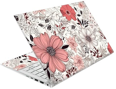 Laptop Skin Decal HP 14 - Botanical, Laptop Cover Sticker, No Cutting Required, No Bubble, Waterproof, Scratch Resistant - Including Wide Screen and Wrist Pad