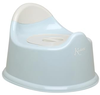Kiokids | Orinal Infantil con Tapa y Asa | Ligero y Fácil de Transportar | Respaldo Cómodo | Extraíble para Mayor Higiene | Ideal para Aprendizaje de Niños +24 Meses (AZUL)