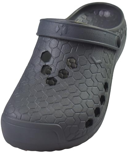 APREGGIO Zoccoli da Giardino da Uomo Eva – Leggeri – Scarpe da Giardino – Zoccoli per Giardino, Tempo Libero, Lavoro ed Estate, Grigio., 43 EU