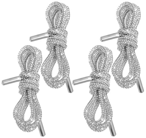 AKOOSY 4 St Glittrande Rhinestonesnören Justerbara Bling Skosnören för Kläder och Dekorativa Glittrande Snören för Sweatpants Väskor och Accessoarer