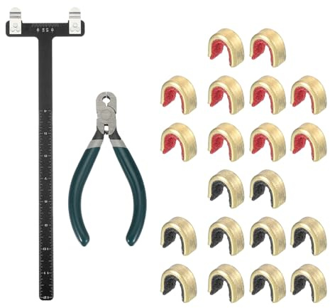 QUARKZMAN Archery Bow Square T-Shape Ruler Tool Nocking Points Pliers Set 33x9mm Turning Bow Strings Knock Kit Recurve Compound Bowstring Archery Accessories (Black)