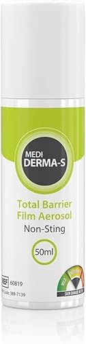 Medi Derma‑S Total Barrier Non‑Sting Film Aerosol, 50ml – Barrier Protection for Intact to Moderately Damaged Skin (Packaging May Vary)