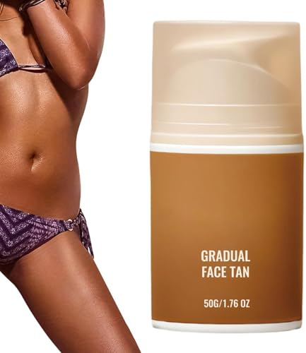 Autoabbronzante Per Il Viso,Acceleratore Di Abbronzatura Da 50g | Autoabbronzante Viso - Idratazione per Viaggi Spiaggia Vacanza Protezione Solare Indoor e Outdoor