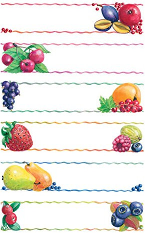 AVERY Zweckform 59473 Marmeladen Etiketten Obst (wiederablösbar) 18 Aufkleber