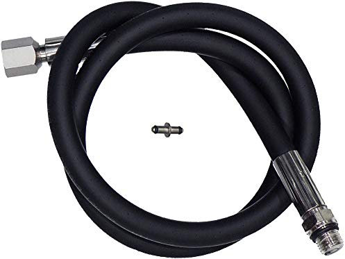 Cressi for Pressure Gauge, HP Hose-Frusta Alta Pressione per manometro subacqueo Unisex Adulto, Nero, 80 cm