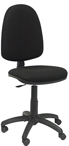 Piqueras y Crespo 04CP - Silla de Oficina ergonómica, Asiento y Respaldo tapizados en Tejido Bali, Color Negro