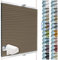 SchattenFreude Waben-Plissee für Fenster | 100% verdunkelnd/Blackout | Mit Klemm-Haltern | Klemmfix ohne Bohren | Braun (Weiße Rückseite), Breite: 90cm x Höhe: 150cm