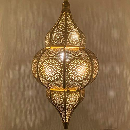 Orientalisk indisk hängande lampa taklampa Jaya guld