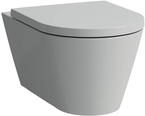 Laufen Kartell WC suspendu, chasse deau basse, sans rebord, 545x370x355mm, H8203377590001, Couleur: gris mat