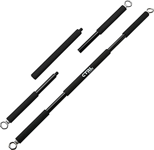 Resistance Band Bar für Fitness - Workout Bar für Übung, Kniebeugen, Bizeps, Trizeps, Rücken - Verstellbare 3 Teile Stange für Widerstandsbänder - Langlebige, tragbare Stahl Gym Resistance Bar