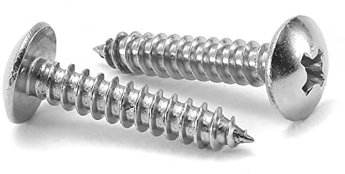 #10 x 1 Wood Screw 100Pcs Truss Head Phillips 18-8 (304) Stainless Steel Fast Self Tapping Screws by SG TZH