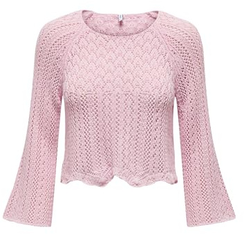 S ONLNOLA Life 3/4 Knt Noos Pullover da Donna, Rosa Caramella, M, Rosa Caramella, M