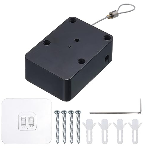 QUARKZMAN stansning fri automatisk sensor dörrstängare kraftfull automatisk dörrstängare ABS densitet med ståltråd för familjedörrar garderob fönster 2000 g svart 1 set