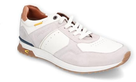 camel active Herren Schnürschuhe aus echtem Leder Braun-Weiß, menswear-43