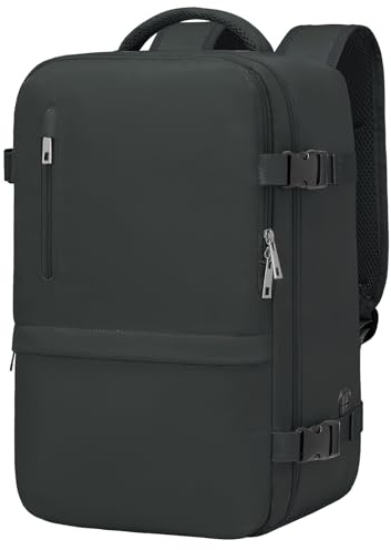 Xkdoai Zaino 40x30x20 per Ryanair Zaino da Viaggio Bagaglio a Mano 40x30x20 Ryanair con Borsa Antifurto e Tasca per Bottiglie per Viaggi Brevi Inchiostro Nero