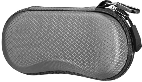 FINTIE Custodia Occhiali da Sole, Porta Rigida Occhiali da Sole in EVA con Moschettone, Portaocchiali Astuccio per Uomo Donna Ciclismo Sportivi