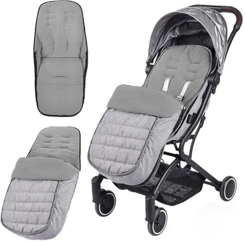 Coprigambe universale per passeggino, foderato in pile, impermeabile, antivento, 2 in 1, copertura per i piedi della carrozzina, caldo e accogliente, cuscino rimovibile per passeggino