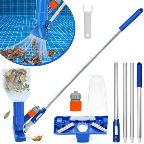 Aspirapolvere per Piscina,Pulitore Subacqueo 160cm,Aspiratore Piscina,Puliscifondo per Piscine,Kit Pulizia Piscina,per Piscina Pulita Foglie Sporco Sabbia Limo
