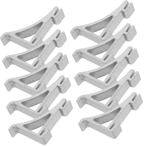 Outanaya 10pcs Aluminium -kühlschrank -regal -clips Für Sichere Regalunterstützung Ersatz Kühlschrankregal Schnallen Mehrzweck -gefrierschrankschelfclips