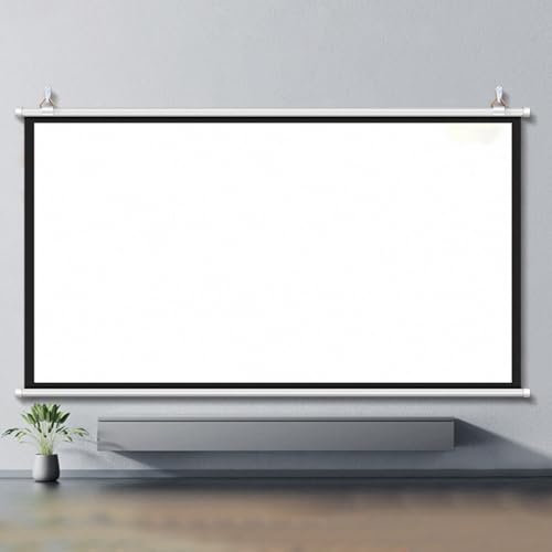 GLETSF Écran De Projection Portable À Déroulement Manuel 30, 40, 50, 60, 72, 16:9/4:3, Écran De Projection Vidéo pour Home Cinéma, Anti-Plis, Montage Mural Ou Plafond-4:03-50