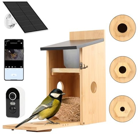 Cajas Nido para pájaros para Exteriores, Resistente a la Intemperie, para Colgar, Gran Nido a Prueba de robos, pajarera para carbonero, petirrojo, gorrión, Periquito y mirlo, Nido para jardín, balcón