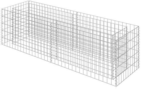 Gecheer Gabion Raised Bed Galvanised Steel 180x50x50 cm Gabions Model143559