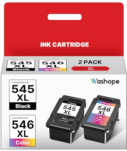 PG-545XL CL-546XL Nero e Colore Sostituzione per Cartucce Canon 545 546 XL per Pixma TS3550 TS3150 TS3151 MG2550S MG2555S TR4550 MX495 MG3050 MG2450 TR4551 MG2550 Stampante (1 Nero, 1 Colore)