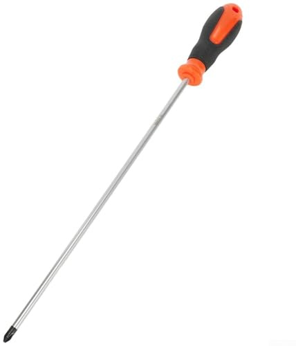 30 cm (12 tum) utökad magnetisk korsskruvmejsel med gummigrepp för tuffa applikationer (korsskruvmejsel)