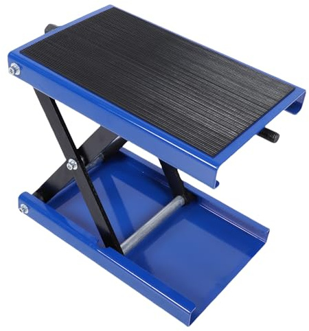 Sorandy Élévateur de Moto Pliable de 1 100 LBS, Cric de Levage à Ciseaux, Béquille Centrale avec Large Pont et Hauteur Réglable de 3,35 à 13,39 Pouces, Idéal pour Les Vélos de Rue, Les Vélos de
