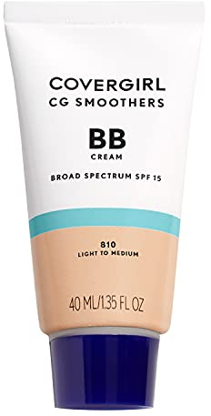 COVERGIRL Smoothers Lightweight BB Cream, 1 Tube (1.35 Ounce), Light to Medium 810 Skin Tones, Hydrating BB Cream with SPF 21 Sun Protection (Packaging May Vary)