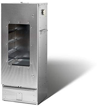 Smoki - Horno para ahumar (100 x 39 x 33 cm, con cristal de acero aluminio)