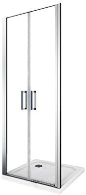 Porta Doccia a Saloon Apertura Battente Vetro 6 mm Cromo anti-calcare (87-91 H.190)