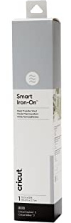 Cricut Smart Iron On, Silver - 9ft Roll (13'x108') Heat Transfer Vinyl for Maker & Explore Machines- Matless Cutting for Long cuts up to 12ft