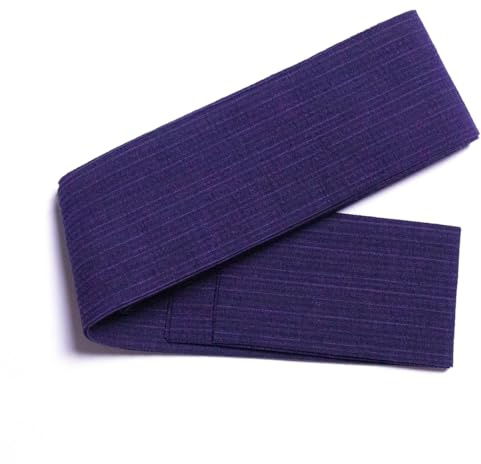 Kimono da uomo in cotone Obi cintura tradizionale giapponese annodata a mano lunga cintura cintura yukata accessori, Viola scuro, taglia unica
