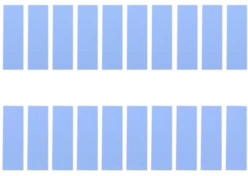 ZDE 20 Pezzi Spessore 0.5/1 mm Pad Termici per M.2 SSD Cuscinetti Termoconduttivi in Silicone con Conduttività Termica 6,0 W/MK per SSD CPU GPU LED IC Chipset Raffreddamento