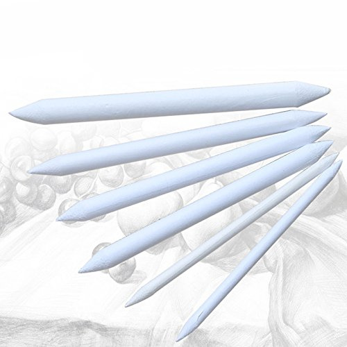 6pcs Blending Smudge Tortillon Stump Sketch 6 Sizes Art Drawing Tool Pastel New Tape Holiday Tape Set Wide Seasonal Art