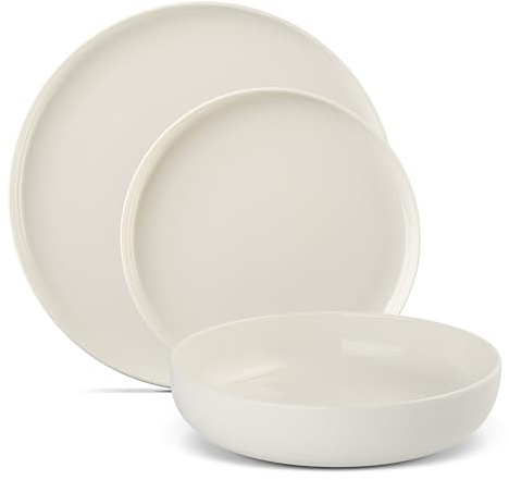 Gerlach 1760 Servizio di Piatti da 18 Pezzi - Servizio da Tavola per 6 Persone - Piatti in Porcellana Flow New