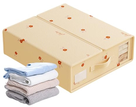 YNPQTDS Organizador de sábanas y almacenamiento, de almacenamiento de sábanas, organizador de clóset, soporte grande con asa de ventana para edredón, manta, ropa de cama, mudanza, apartamento