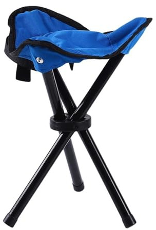 ULIJTH Taburete plegable con trípode portátil, altura de 30,5 cm, silla de 3 patas para senderismo, camping, pesca, picnic, playa, silla plegable para camping