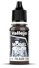Vallejo Model Color Acrylic Paint, Brown (Wood Grain), Matte Finish, Self-Leveling, BSL System for Modeling and Figures, 18 ml