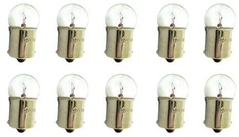 CARALL 10 Piezas de Bombillas Halógenas de 12V para Auto (G18,5 BA15S R10W 12V 10W)