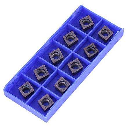10pcs Cortador de inserto de carburo CNC, CCMT09T304 VP15TF Insertos de fresado de torno indexable Herramientas de torneado para Acero regular