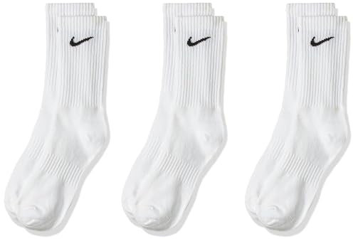 Nike Herren Unisex U Nk Everyday Ltwt 3pr Crew trainingssocken 3 Paar , Weiß (white/Black), M EU