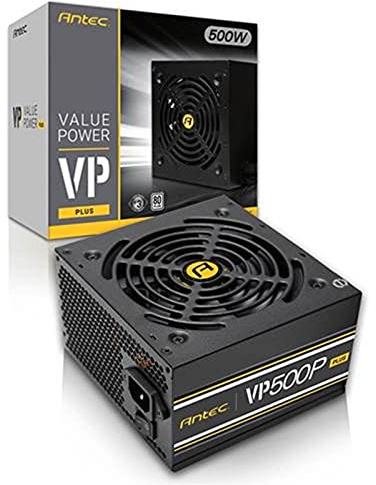 Antec 500W Plus VP500P Power Supply, 120MM Quiet Fan, 80 Plus Rated, 120MM Silent Fan, Two Year Warranty, 0-761345-11653-4