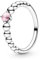Pandora Sterling silver ring with petal pink crystal