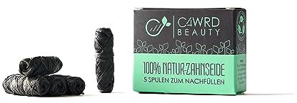 C4wrd ™ kompostierbare Natur Bambus Zahnseide im Nachfüllpack für gesunde Zähne - Gesundheit beginnt im Mund